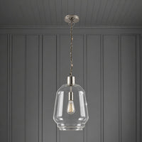 Black Nickel Clear Glass Pendant Light