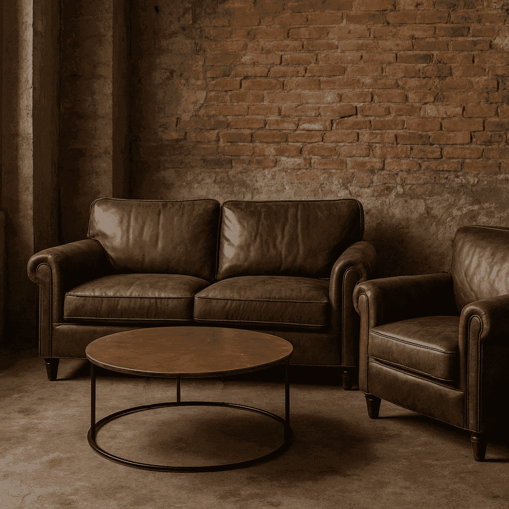 This large low coffee table would look amazing in an industrial setting especially as the aged metal reflects light which adds a warm rich golden tone.