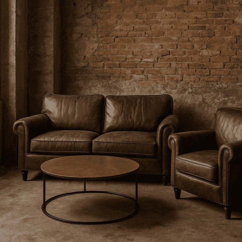 This large low coffee table would look amazing in an industrial setting especially as the aged metal reflects light which adds a warm rich golden tone.