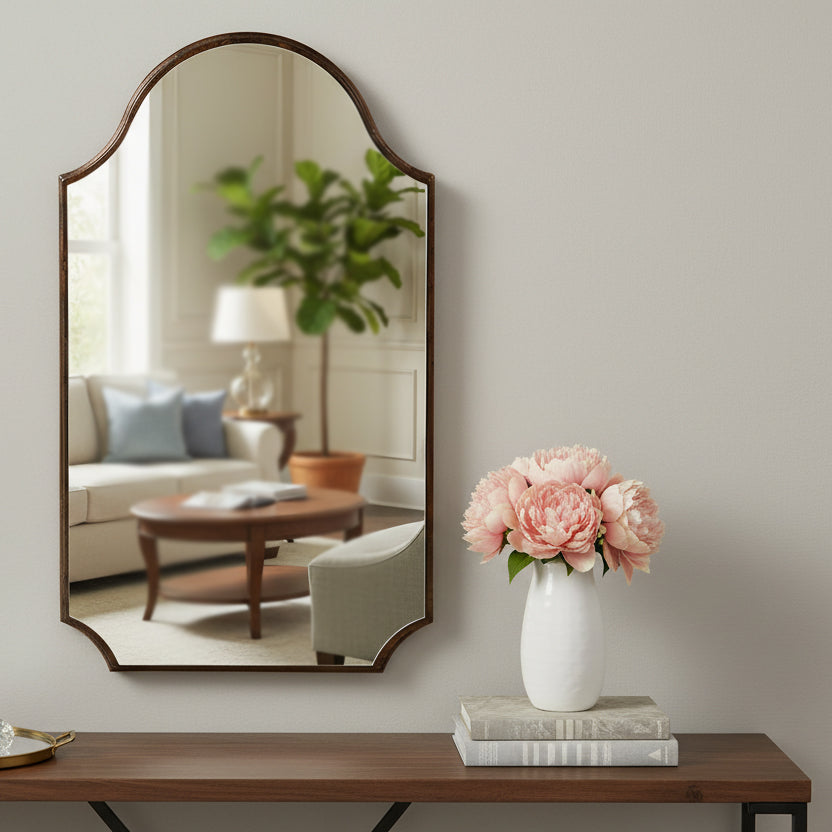 Small Bronze Shaped Mirror 70 cm x 40 cm