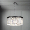 Bronze metal crystal prism chandelier, a halo of light that works whatever ceiling height you have, a new take on the classic chandelier. This is the perfect size for a sitting room, over a dining table to give your space a high end luxurious look.


W: 60 cm H: 41 cm Max Drop: 178 cm