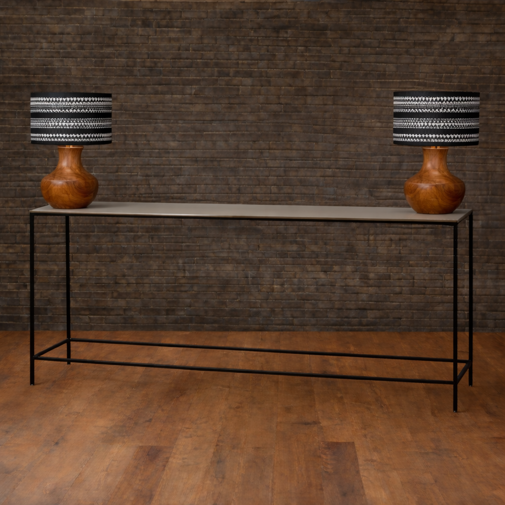Slender Bronze Console Tables Set of Two