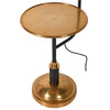 A stunning 6ft tall floor down light lamp with a beautiful bronze gold side table.&nbsp; This floor lamp makes a striking addition to any design led space with it's bronze gold and black iron finish.   H: 180 cm W: 43 cm D: 40 cm