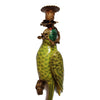 We now have our bronze and porcelain parrots as wall lights.&nbsp; These unusual candle holders would be a stunning focal point on any wall, comprising of bronze candle sconces linked to a scroll of bronze at the mouth of the parrot.&nbsp; The body of the parrot is stylised in a rich green glaze with feather detailing and elongated tails. They are exquisitely made and are an heirloom piece that will add luxury to your home.