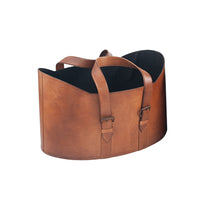 Brown Leather Storage Baskets