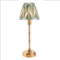 Brushed Gold Slim Rechargeable Touch Lamp With Chevron Pleated Shade - Mix & Match