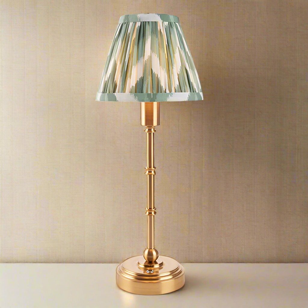 Portable Brushed Gold Rechargeable Lamp