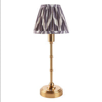 Brushed Gold Slim Rechargeable Touch Lamp With Chevron Pleated Shade - Mix & Match