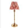 Brushed Gold Slim Rechargeable Touch Lamp With Chevron Pleated Shade - Mix & Match