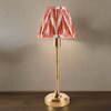 Brushed Gold Slim Rechargeable Touch Lamp With Chevron Pleated Shade - Mix & Match