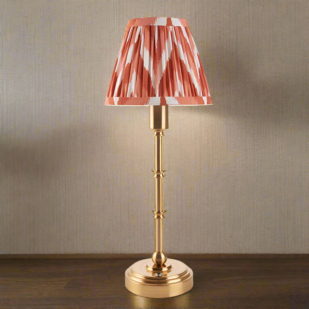 Portable Brushed Gold Rechargeable Lamp