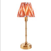 Brushed Gold Slim Rechargeable Touch Lamp With Chevron Pleated Shade - Mix & Match