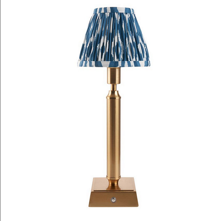 Portable Gold Square Based Rechargeable Lamp