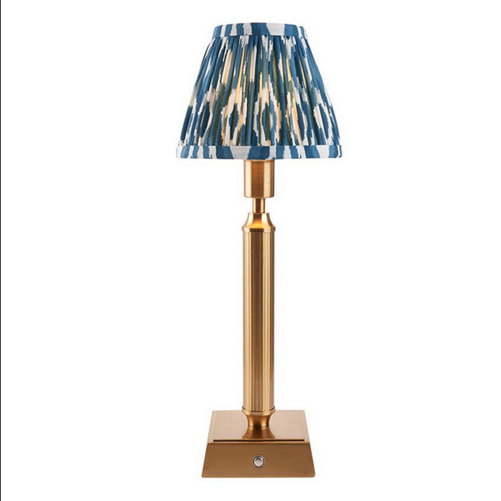 Portable Gold Square Based Rechargeable Lamp