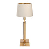 Brushed Gold Rechargeable Touch Lamp With Clip Shade - Mix & Match