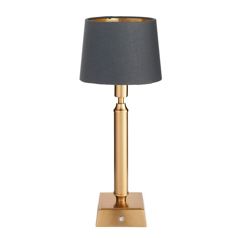 Brushed Gold Rechargeable Touch Lamp With Clip Shade - Mix & Match