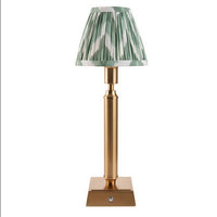 Brushed Gold Rechargeable Touch Lamp With Chevron Pleated Shade - Mix & Match