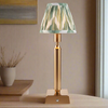 Brushed Gold Rechargeable Touch Lamp With Chevron Pleated Shade - Mix & Match