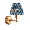 Brushed Gold Rechargeable Touch Wall Lamp With Ikat Pleated Shade - Mix & Match