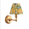 Brushed Gold Rechargeable Touch Wall Lamp With Ikat Pleated Shade - Mix & Match