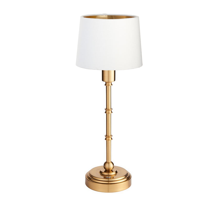 Brushed Gold Slim Rechargeable Touch Lamp With Clip Shade - Mix & Match