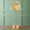 Brushed Gold Slim Rechargeable Touch Lamp With Ikat Pleated Shade - Mix & Match