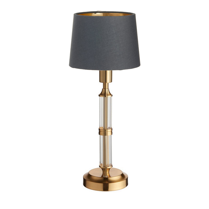 Brushed Gold & Glass Rechargeable Touch Lamp With Clip Shade - Mix & Match