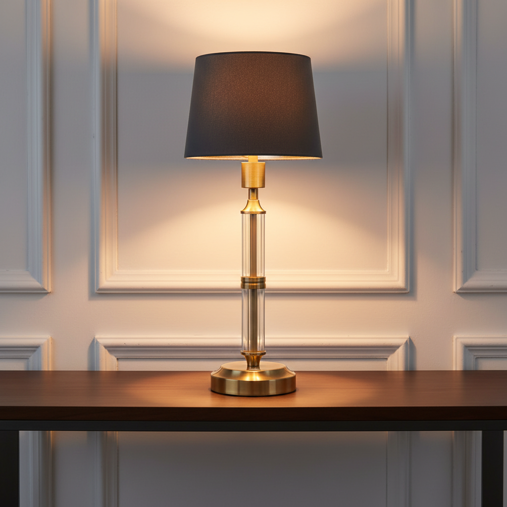 Portable Gold & Glass Rchargeable Lamp