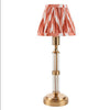 Brushed Gold & Glass Rechargeable Touch Lamp With Chevron Pleated Shade - Mix & Match