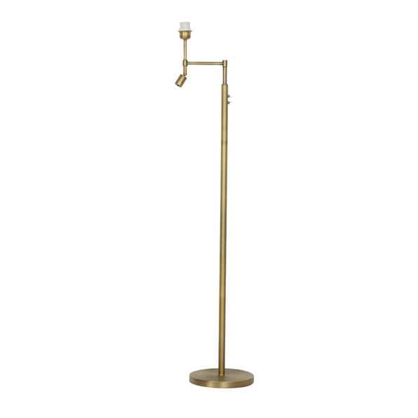 Tall brushed bronze floor lamp with integral LED adjustable reading light. Perfect floor lamp, will spread light from the bulb at the top and you can adjust the integral reading lamp, positioning it so that you can read with ease.