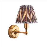 Brushed Gold Rechargeable Touch Wall Lamp With Chevron Pleated Shade - Mix & Match