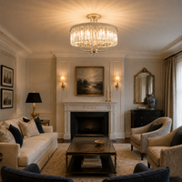 Flush Brushed Nickel Chandelier