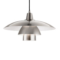 Brushed Steel Metal Tiered Pendant 40 cm