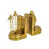 Cat & Bird Gold Book Ends