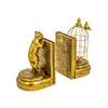 Cat & Bird Gold Book Ends