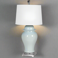 Tall Celedon Ceramic Lamp 87 cm