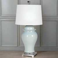 Tall Celedon Ceramic Lamp 87 cm