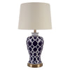 Classic Blue and White Ceramic Lamp 55 cm