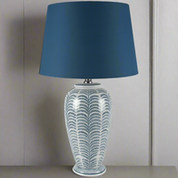 Tall Ceramic Muted Blue lamp 69 cm