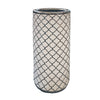 Ceramic Umbrella Stand Silver and White 47 cm