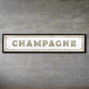 Mirrored Wall Sign "Champagne" 97 x 22 cm