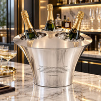 Champagne Cooler 3 Bottles Polished Nickel