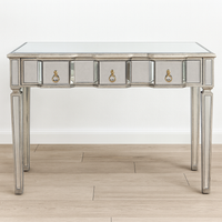 Mirrored Three Drawer Table - CLEARANCE