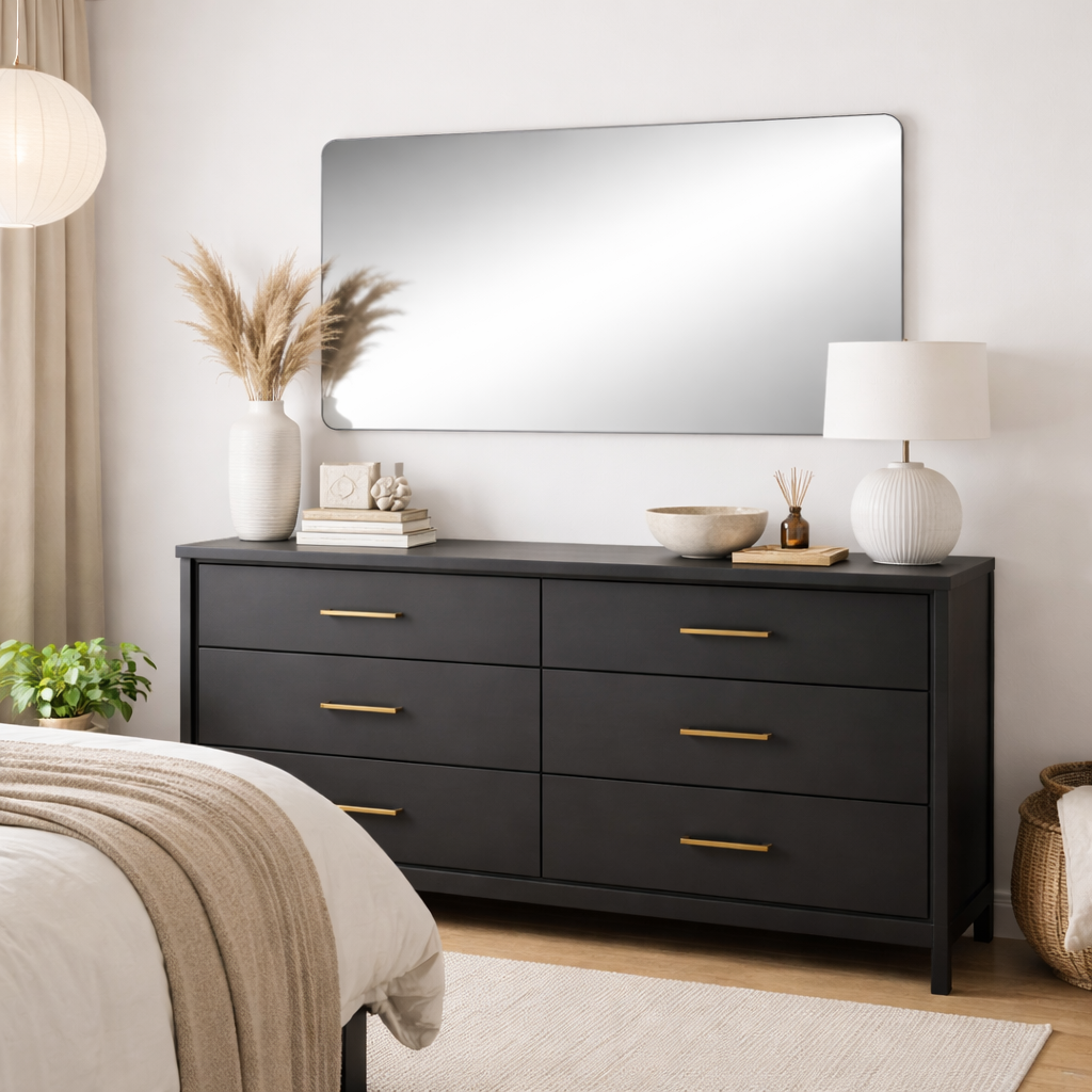 Silver Rectangular Mirror