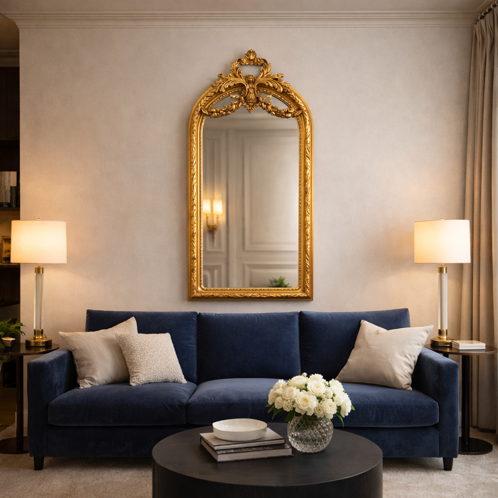 Ornate Gilt Medium Swag Mirror