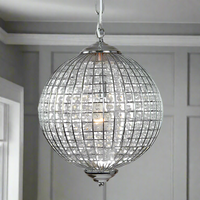 Chrome Globe Chandelier - 68 cm / 45 cm