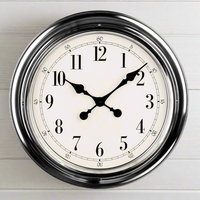 Wall Clock  - Chrome - 51cm