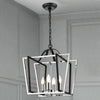 Chrome & Black Lantern Light 59 cm