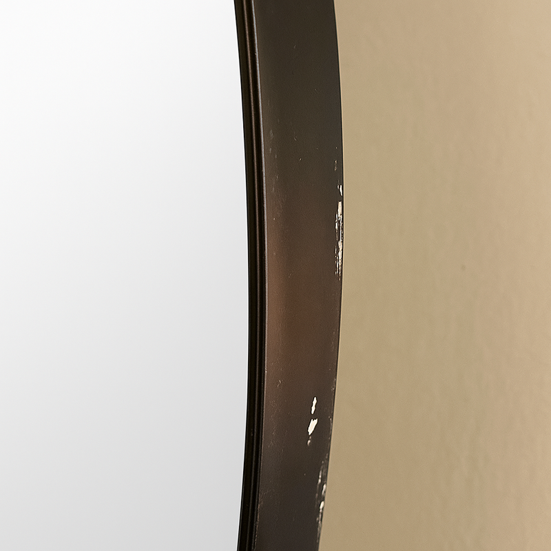 Black Oval Mirror - 100 x 66 cm - CLEARANCE