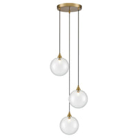 Cluster Clear Glass Pendant H 85cm W 20cm glass globes